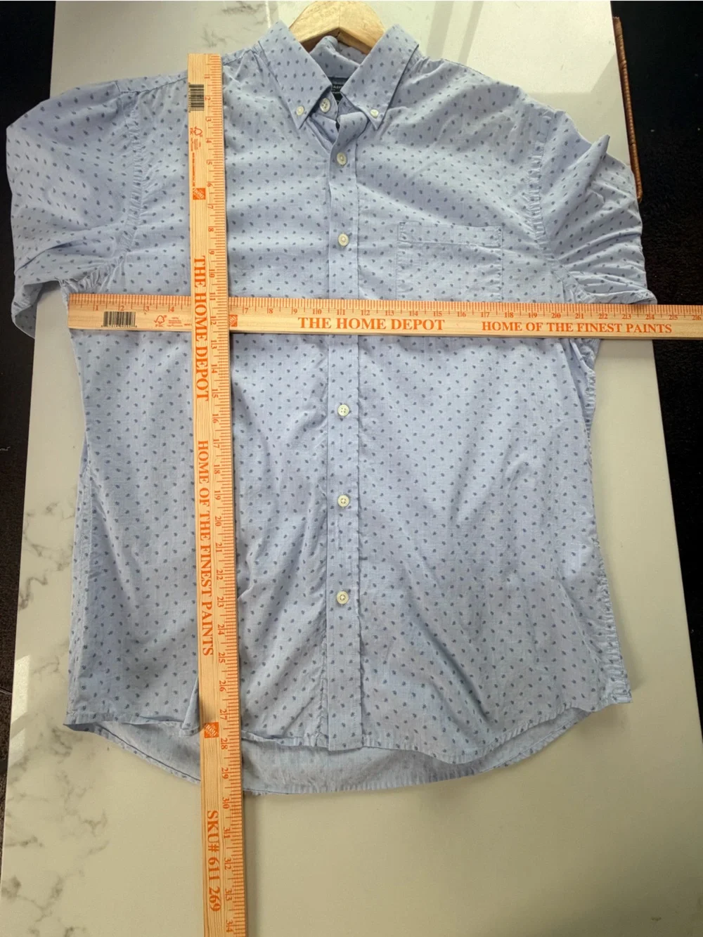 Banana Republic Light Blue Mini Dot Button-Down Shirt